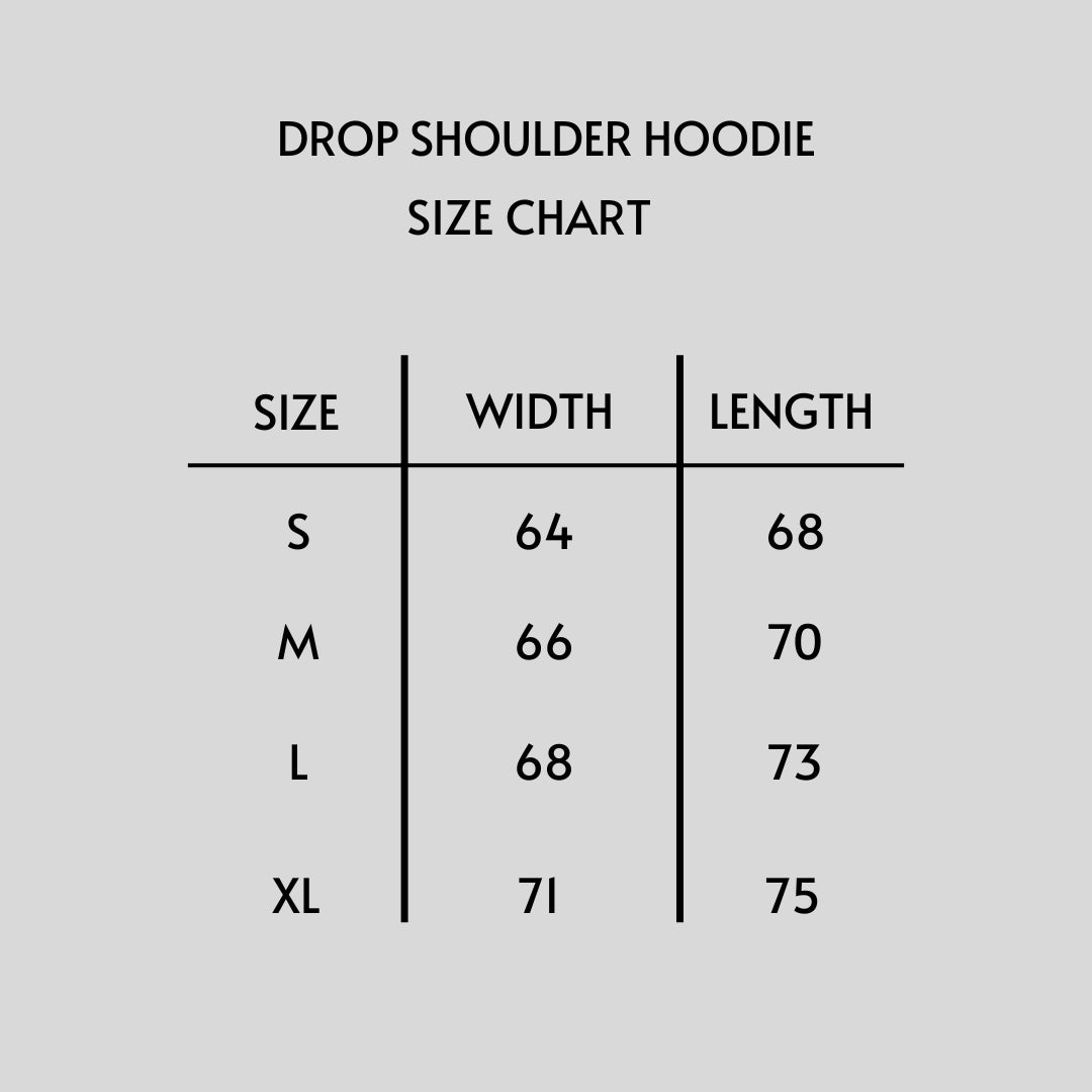 Drop Shoulder Hoodie - Grey