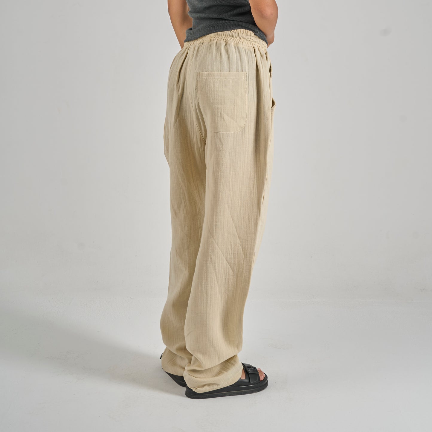 Beige Linen Pants