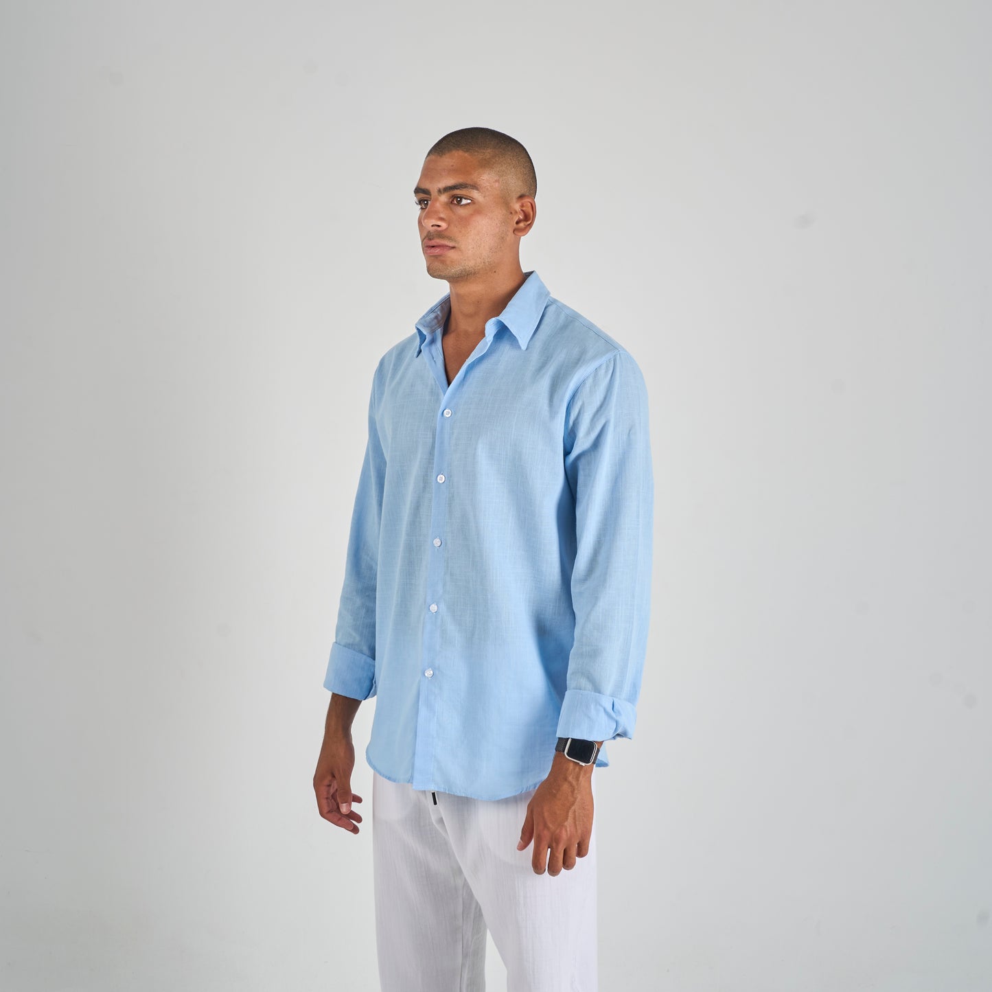 Sky Blue Linen Shirt
