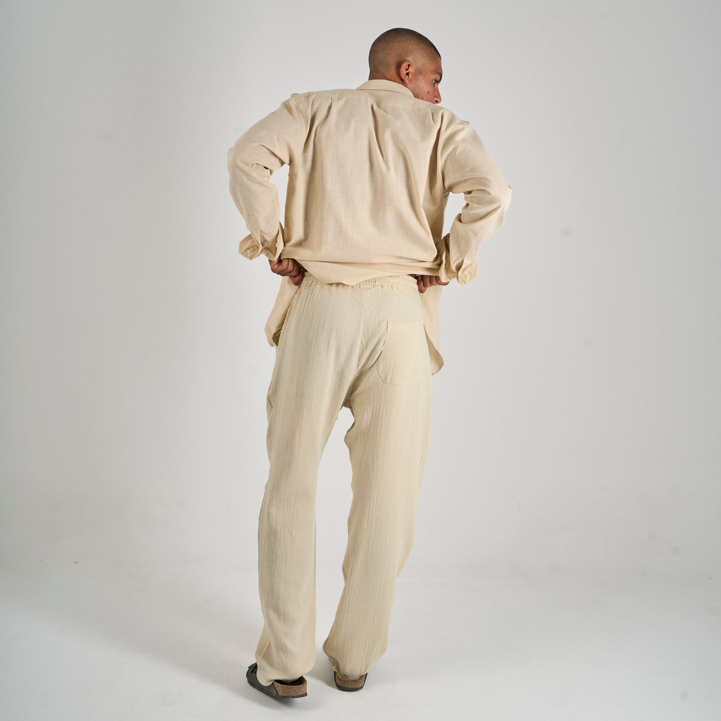 Beige Linen Pants