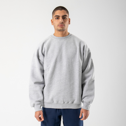 Drop Shoulder Crewneck - Light Grey