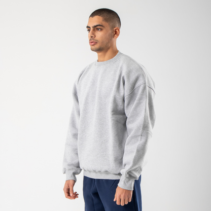 Drop Shoulder Crewneck - Light Grey