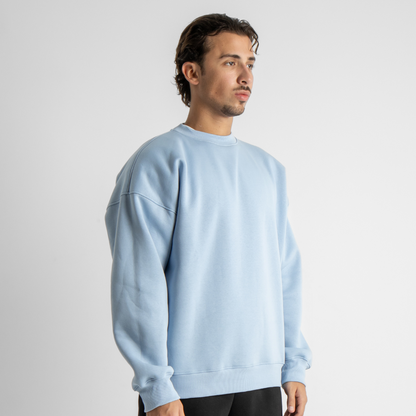 Drop Shoulder Crewneck - Light Blue