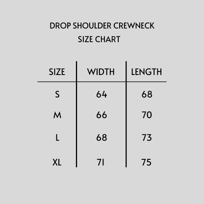 Drop Shoulder Crewneck - Brown