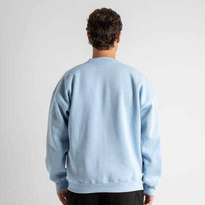 Drop Shoulder Crewneck - Light Blue