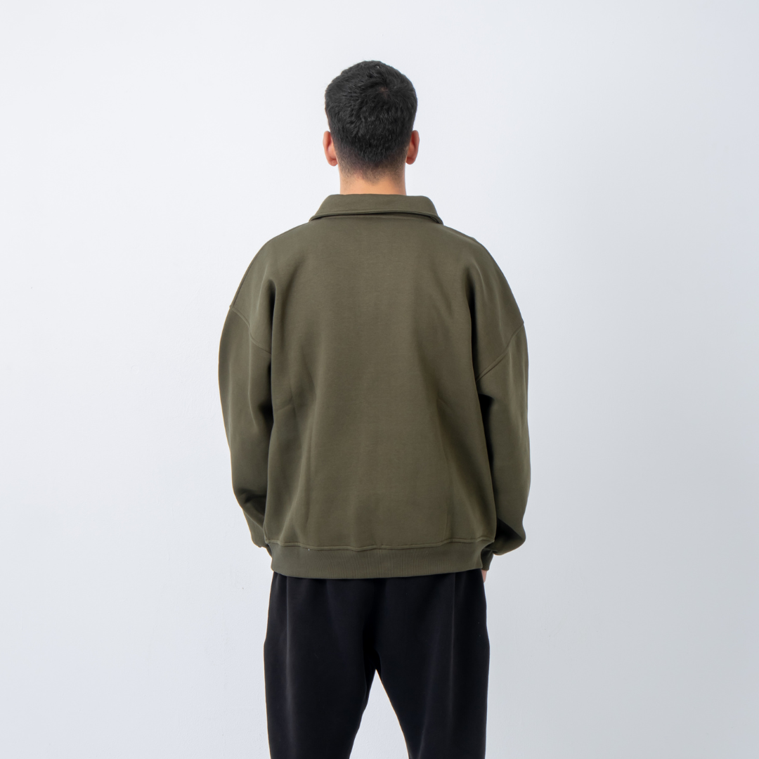 Polo Crewneck - Olive