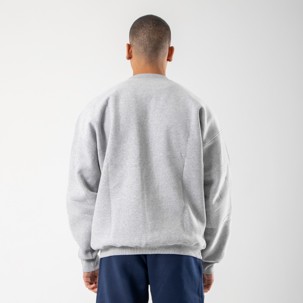 Drop Shoulder Crewneck - Light Grey