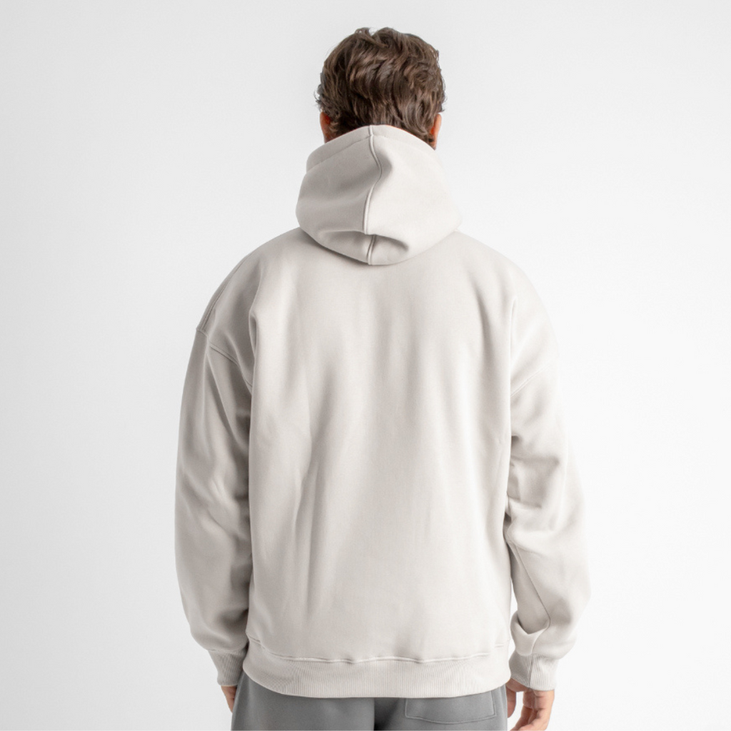 Drop Shoulder Hoodie - White