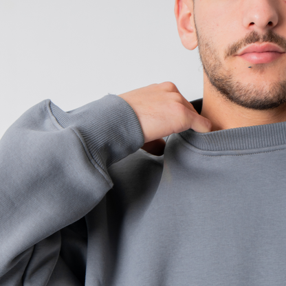Drop Shoulder Crewneck - Grey