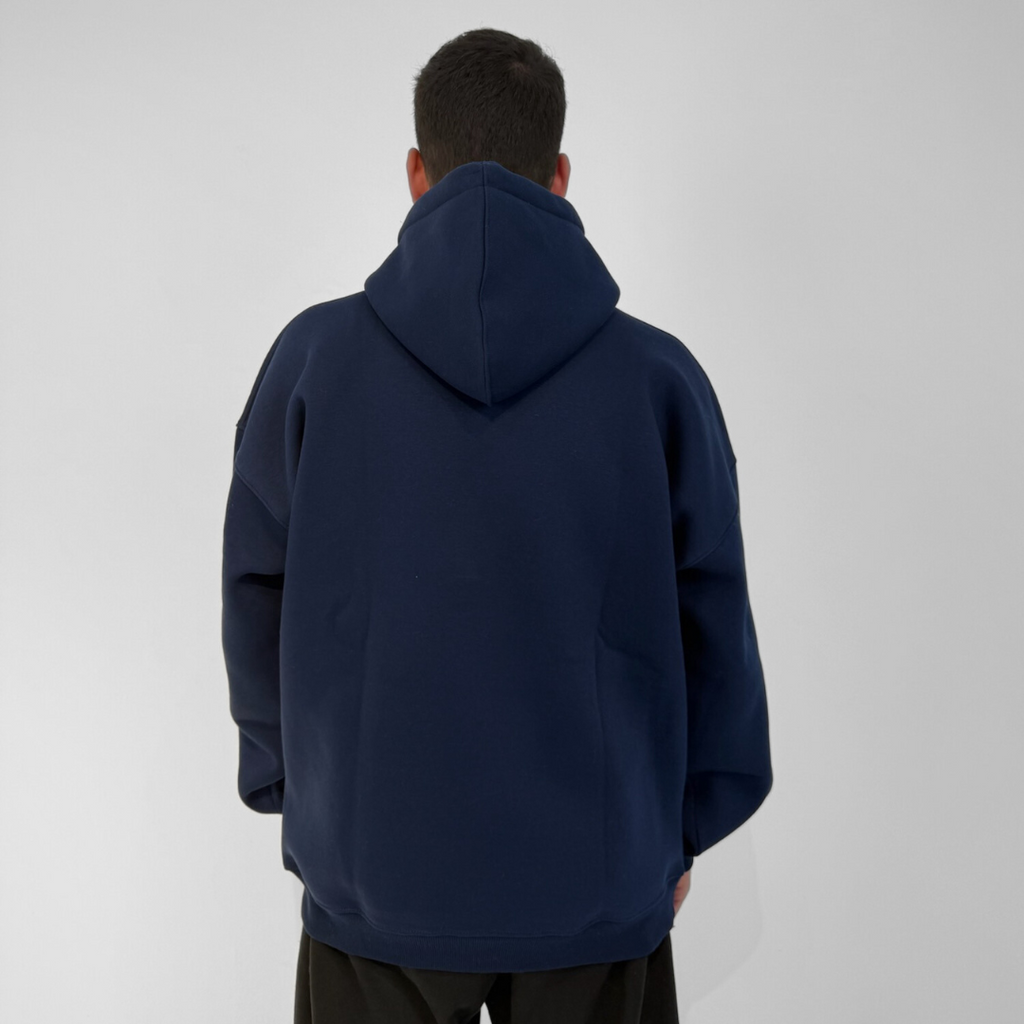 Drop Shoulder Hoodie - Navy