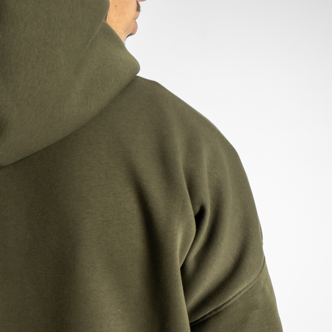 Drop Shoulder Hoodie - Olive