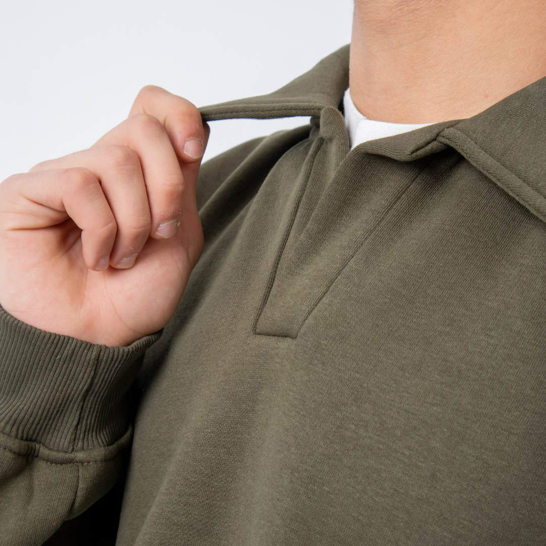 Polo Crewneck - Olive