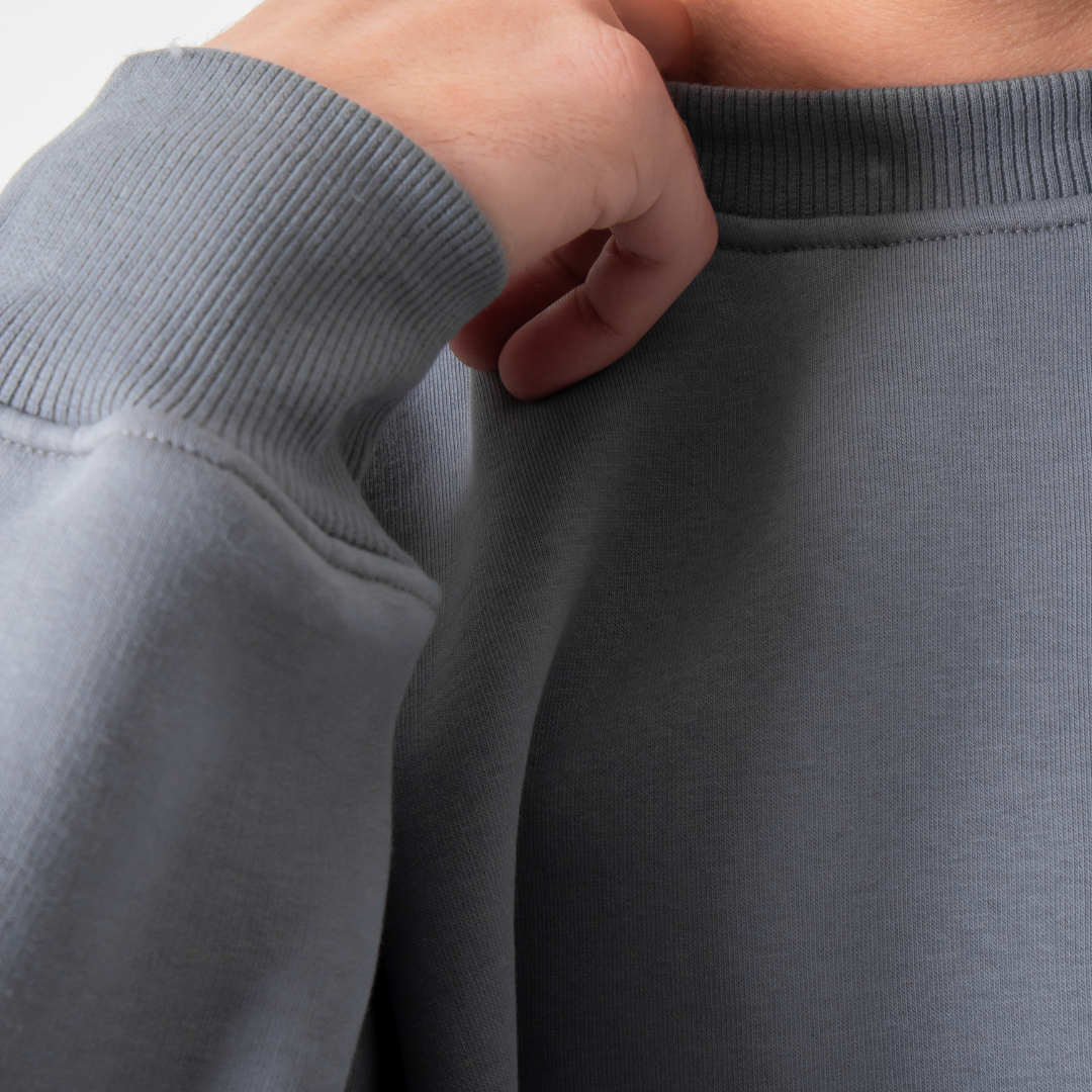 Drop Shoulder Crewneck - Grey