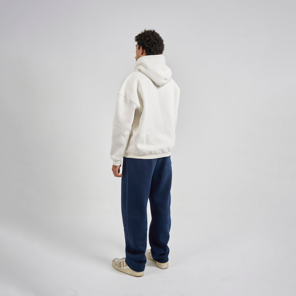 Drop Shoulder Zip-up - White