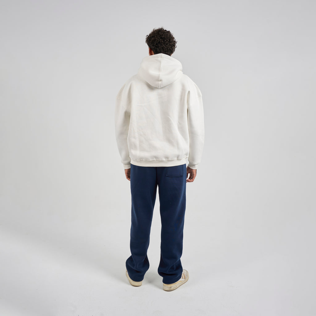 Drop Shoulder Zip-up - White