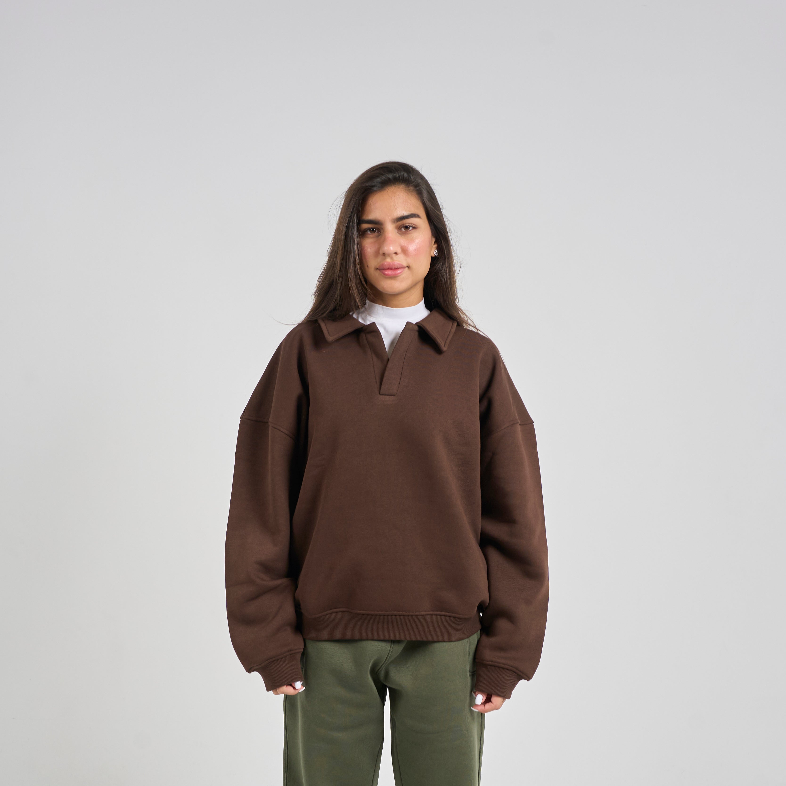 Polo Crewneck - Brown