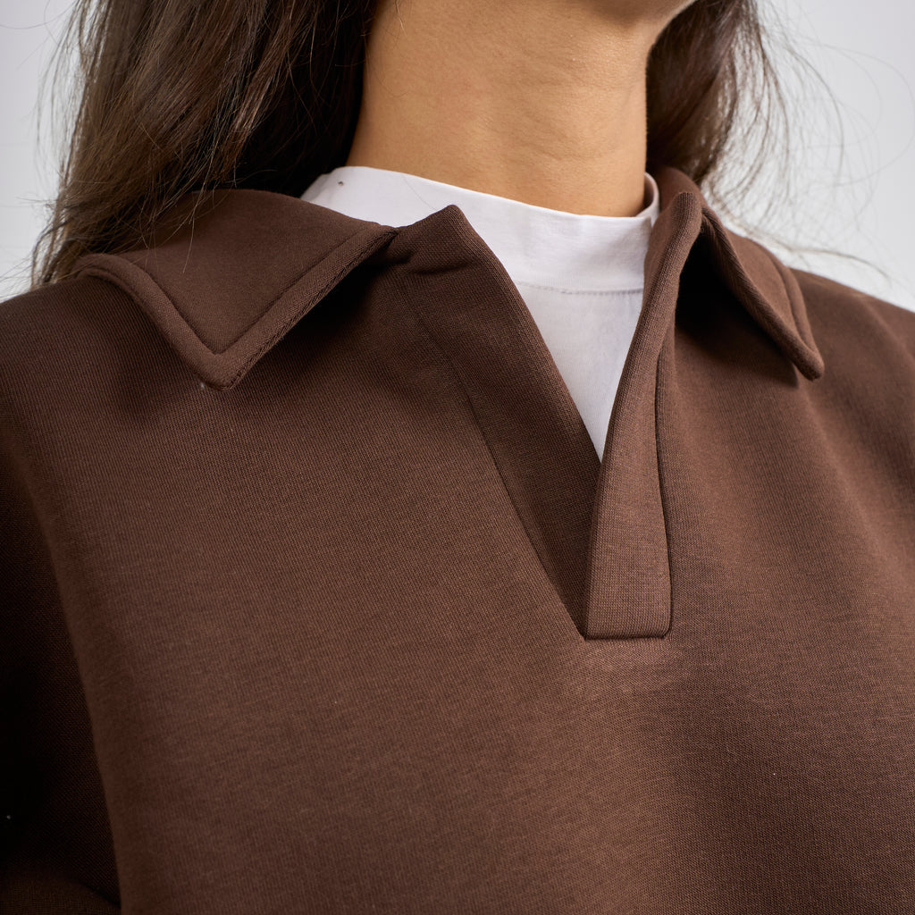 Polo Crewneck - Brown