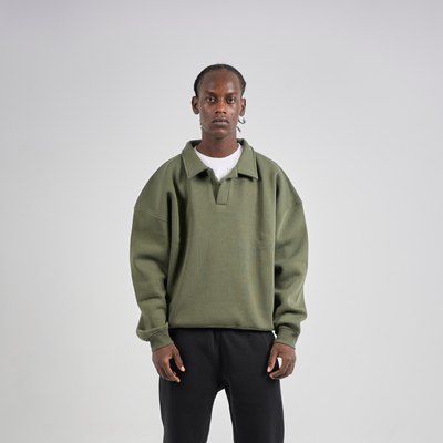 Polo Crewneck - Olive