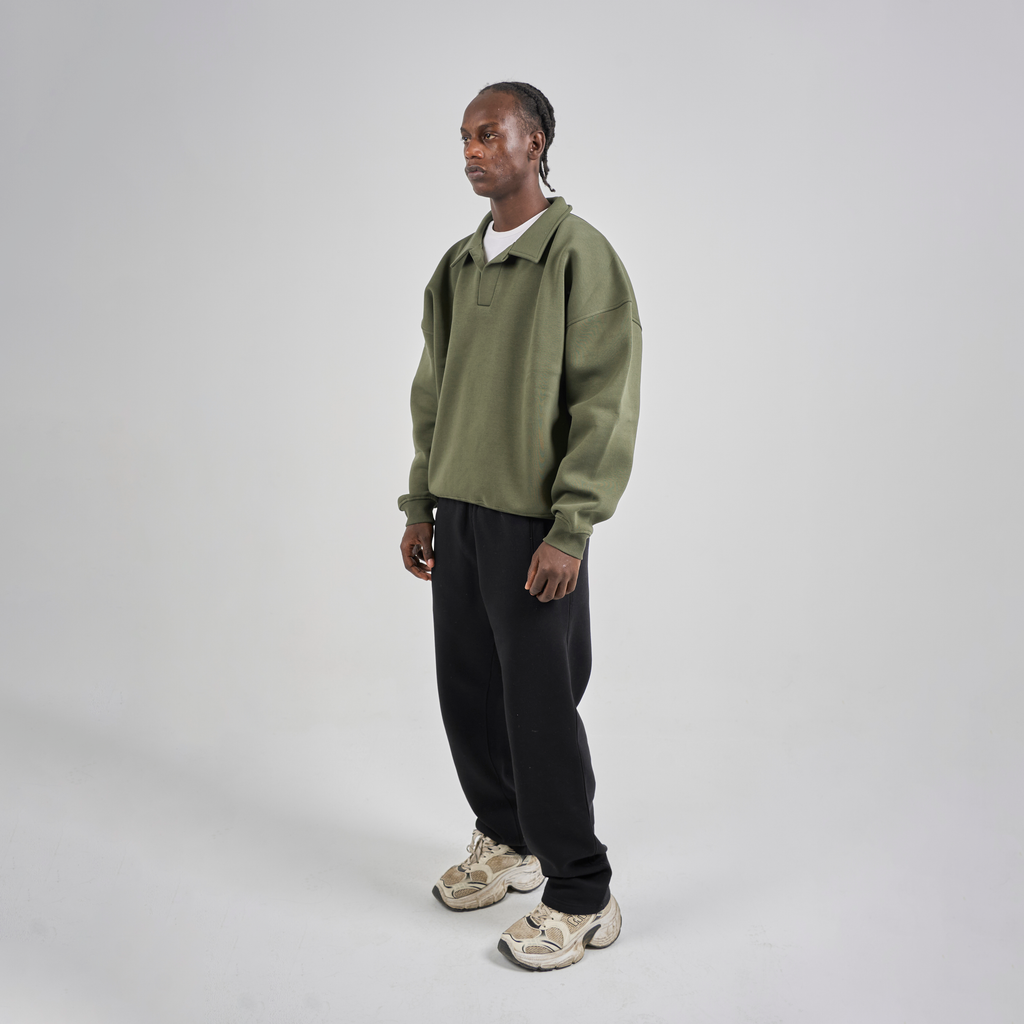 Polo Crewneck - Olive