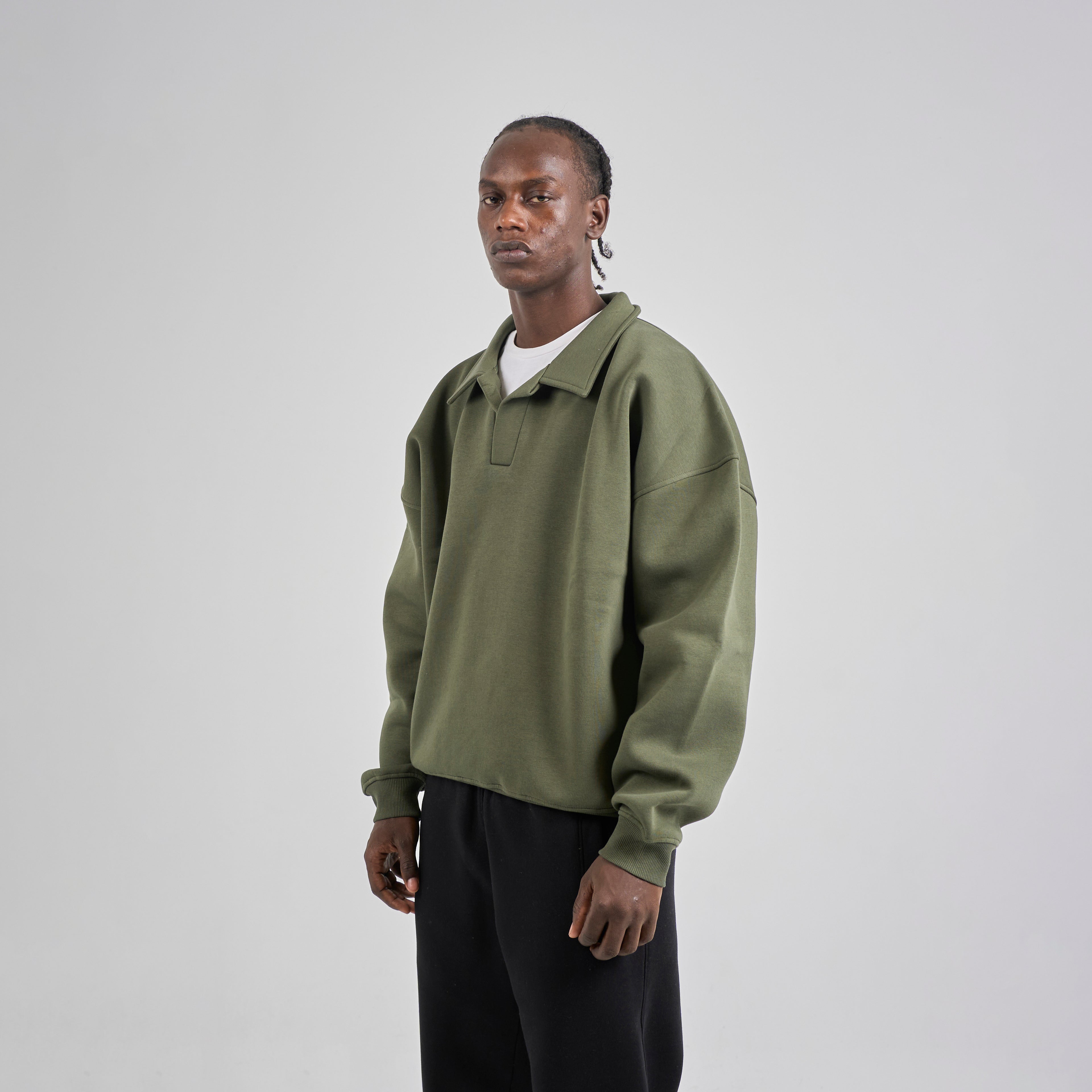 Polo Crewneck - Olive