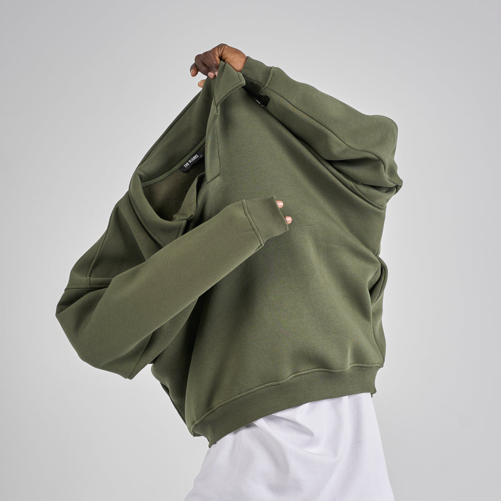 Polo Crewneck - Olive