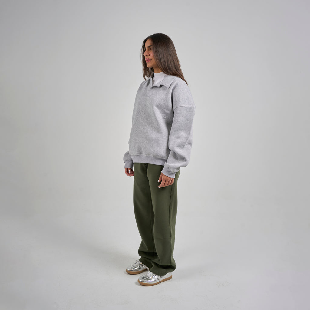 Polo Crewneck - Light Grey