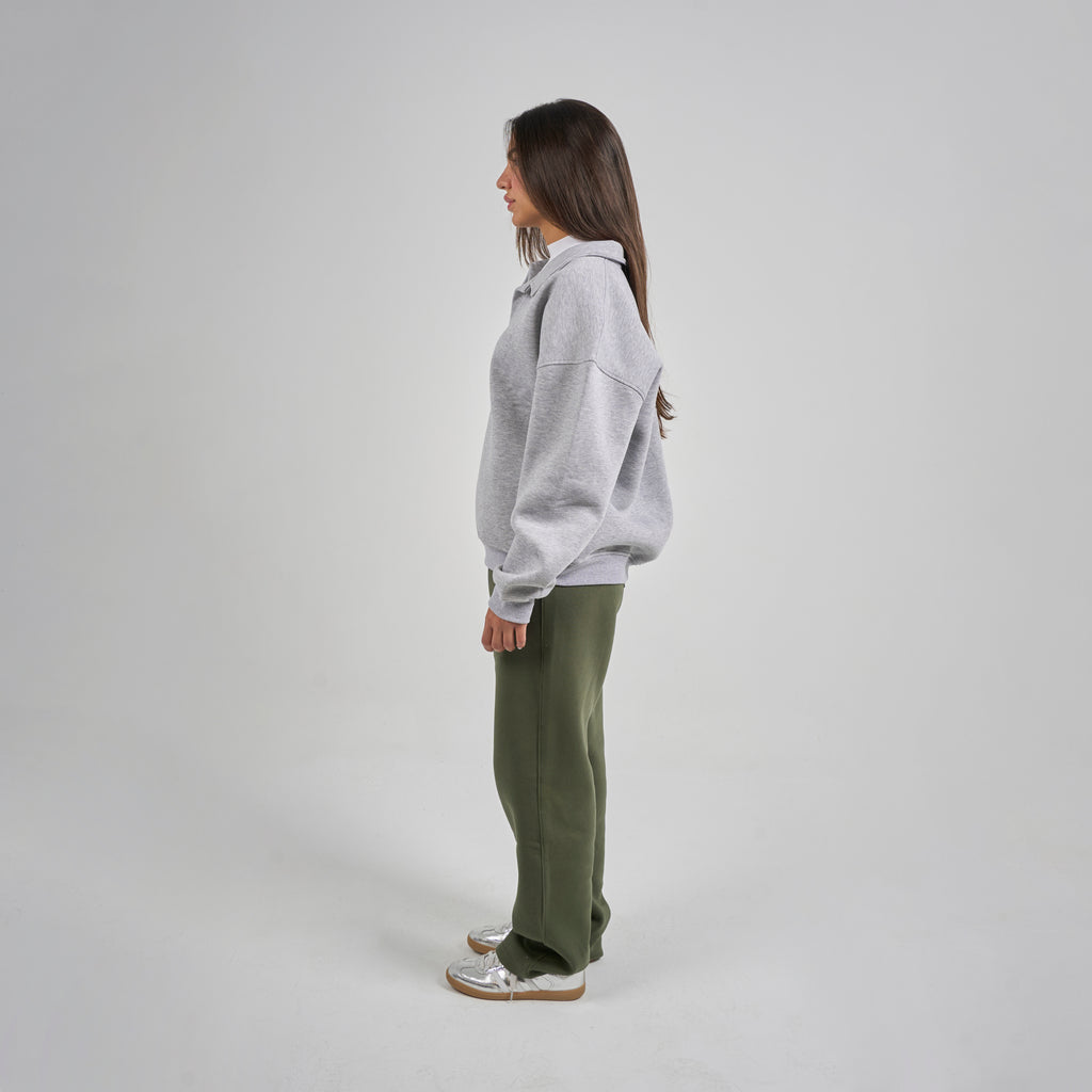 Polo Crewneck - Light Grey