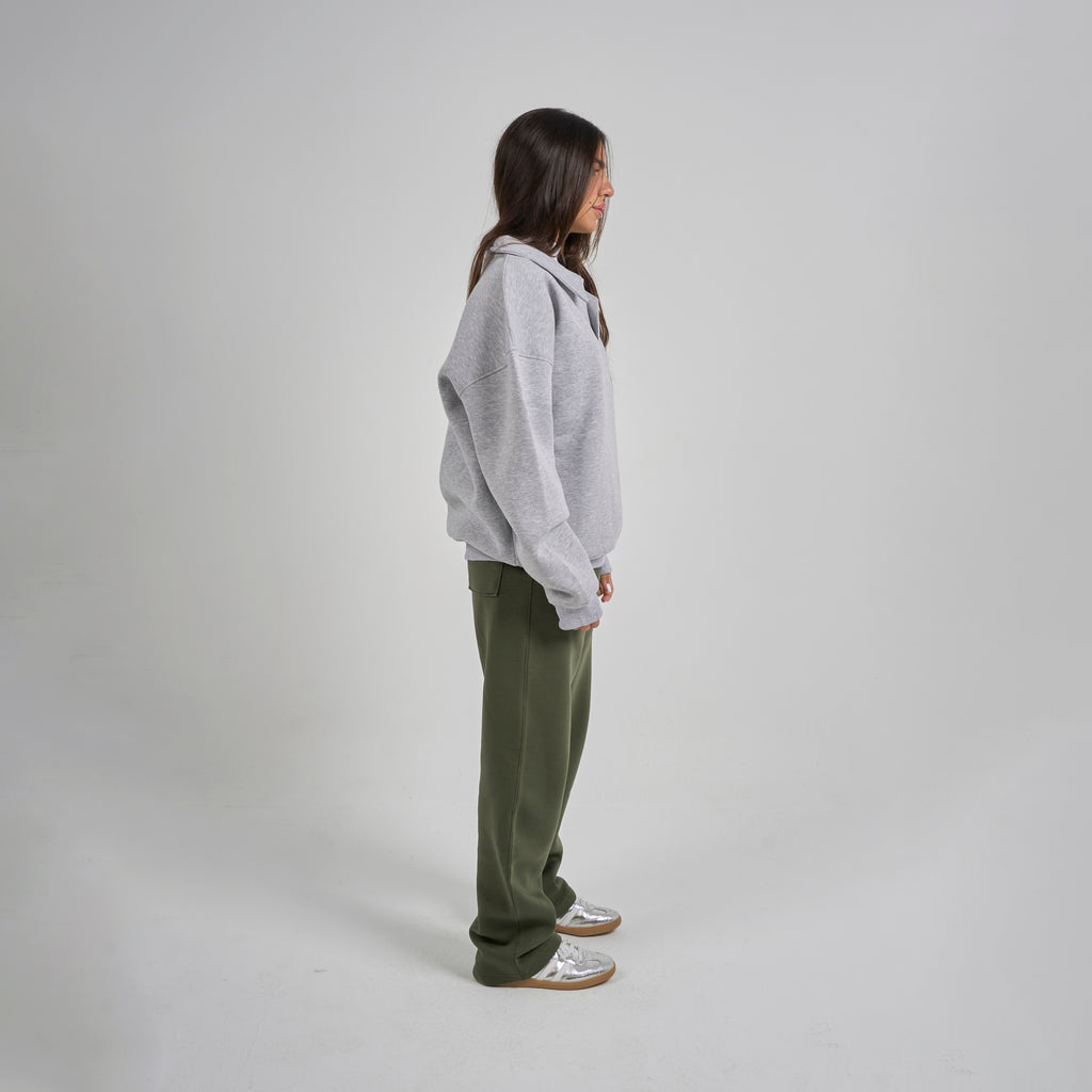 Polo Crewneck - Light Grey