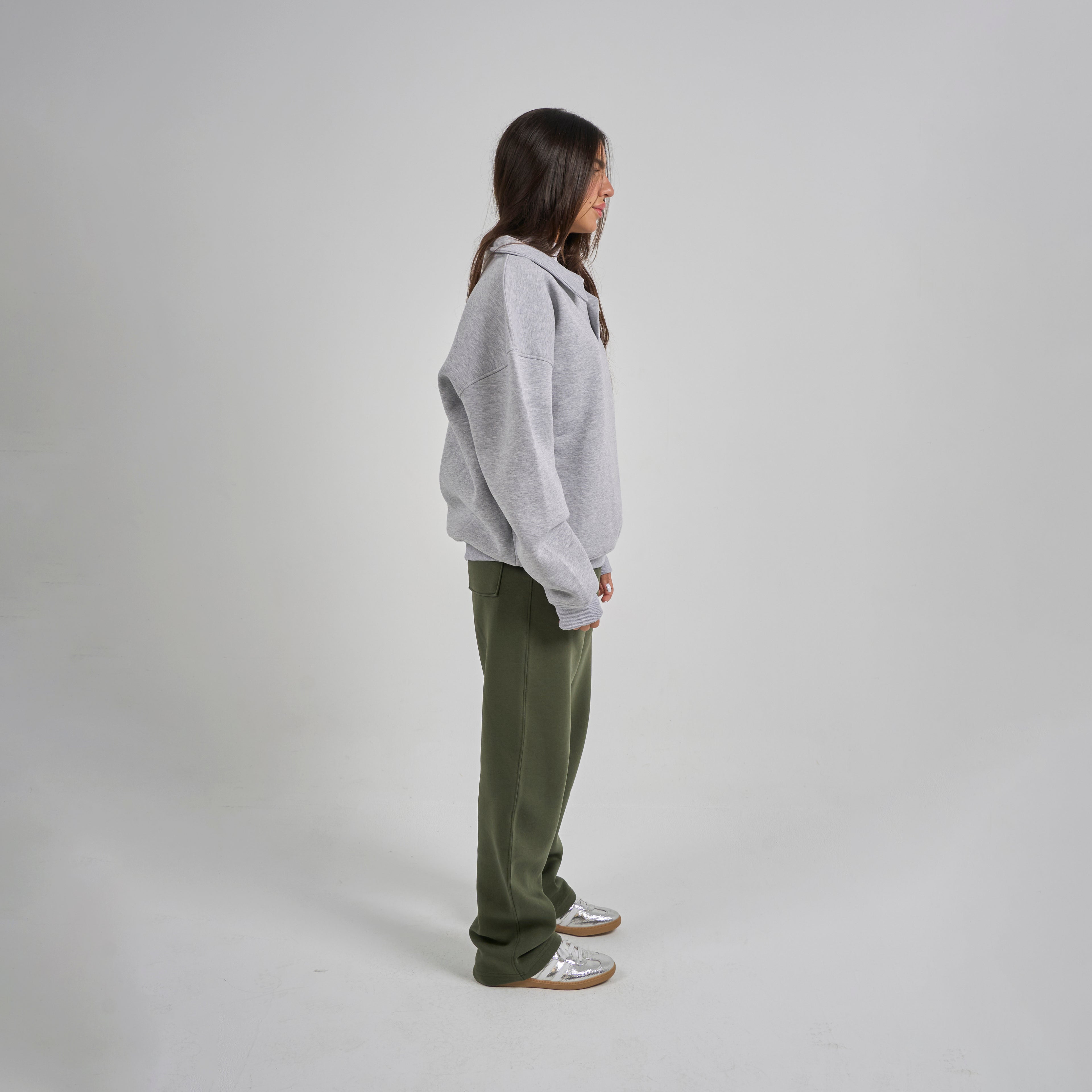 Polo Crewneck - Light Grey