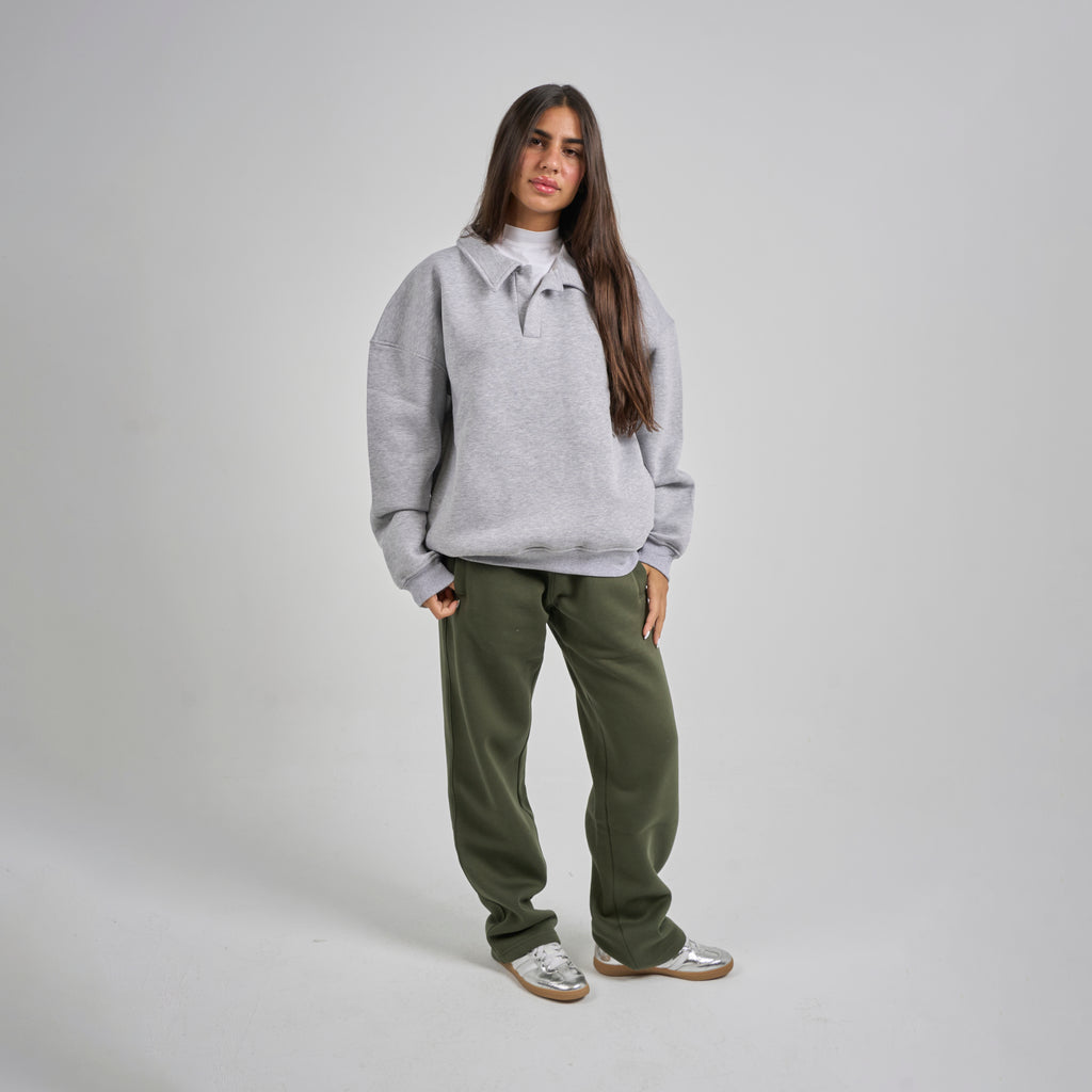 Polo Crewneck - Light Grey