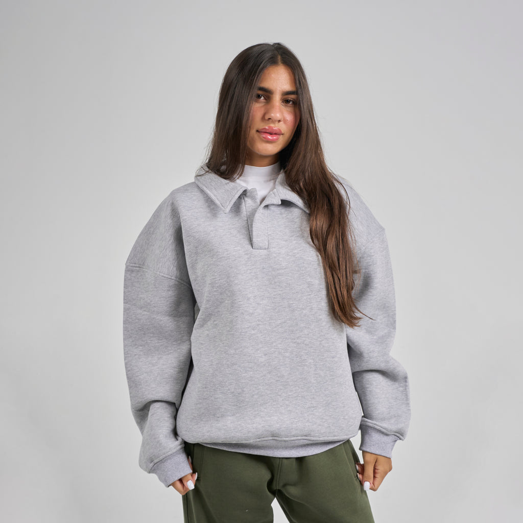 Polo Crewneck - Light Grey