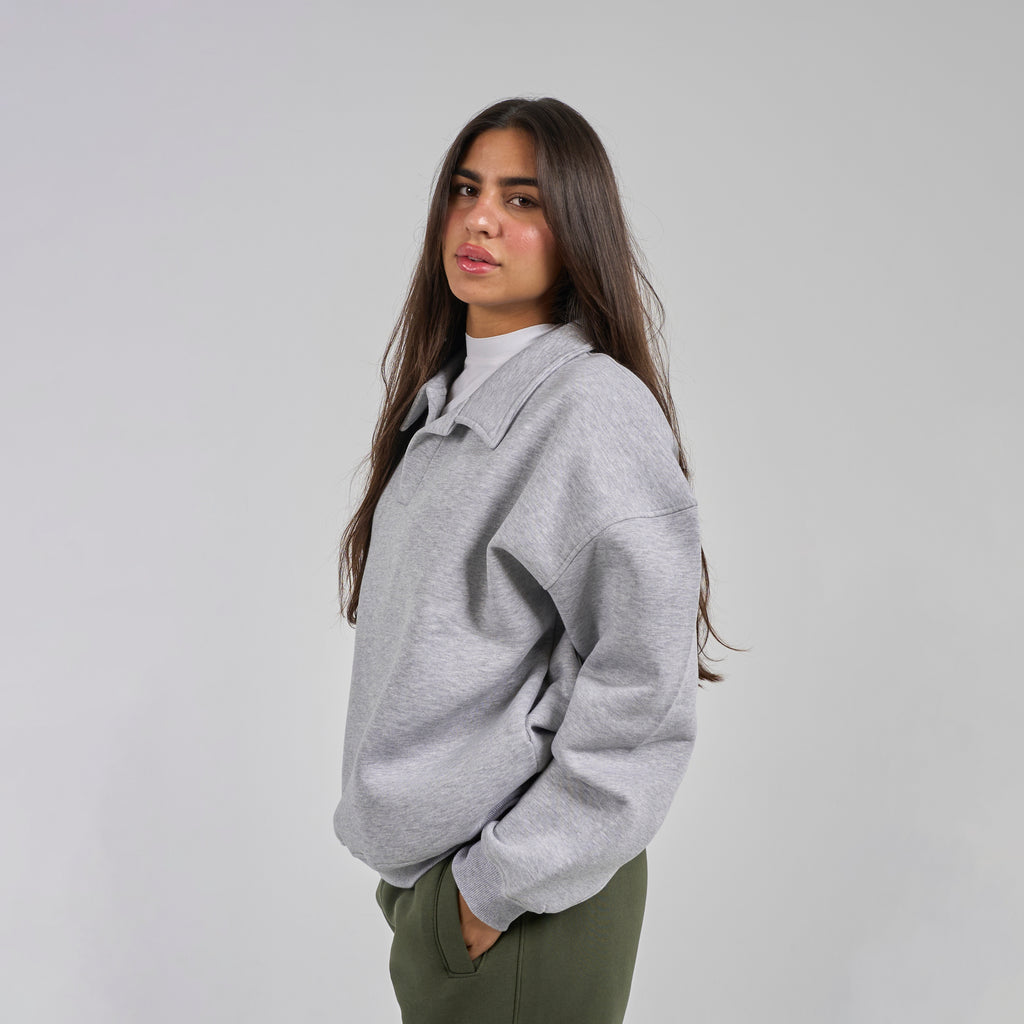 Polo Crewneck - Light Grey