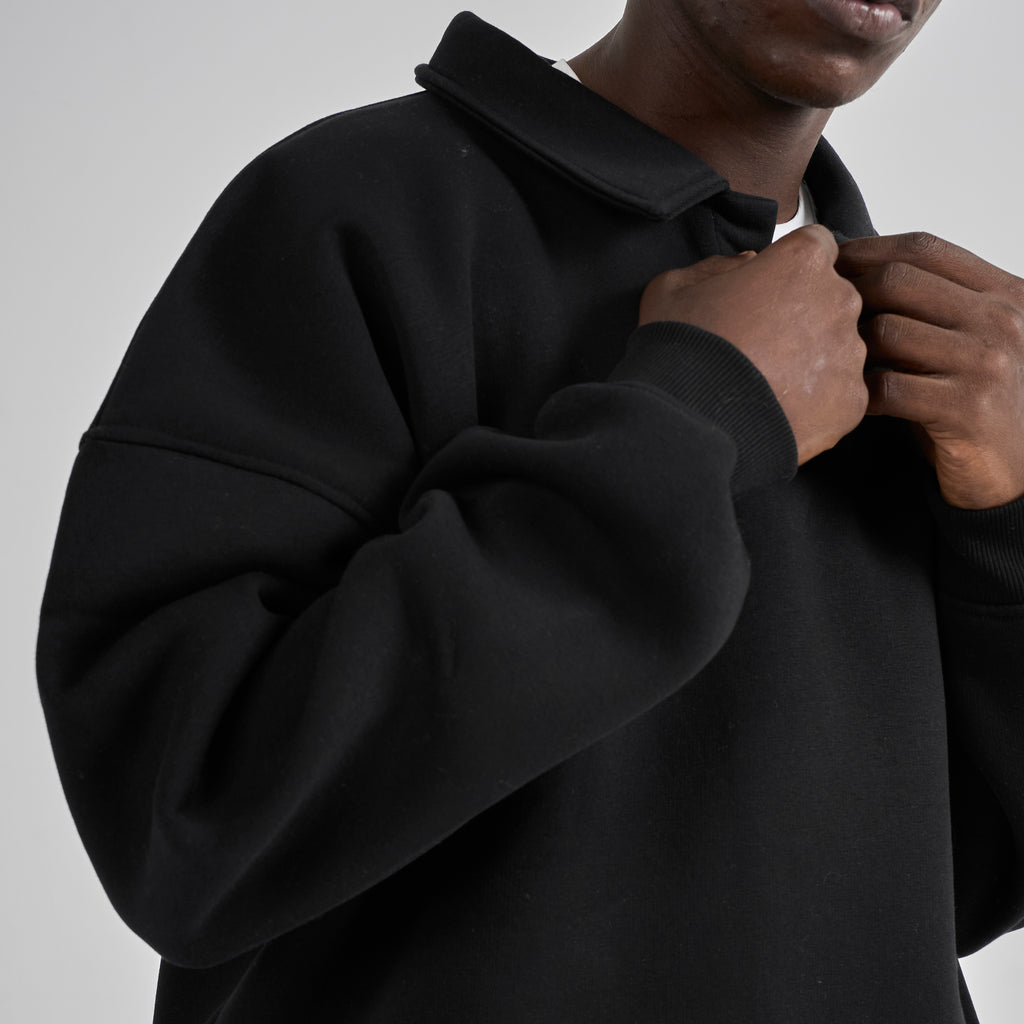 Polo Crewneck - Black