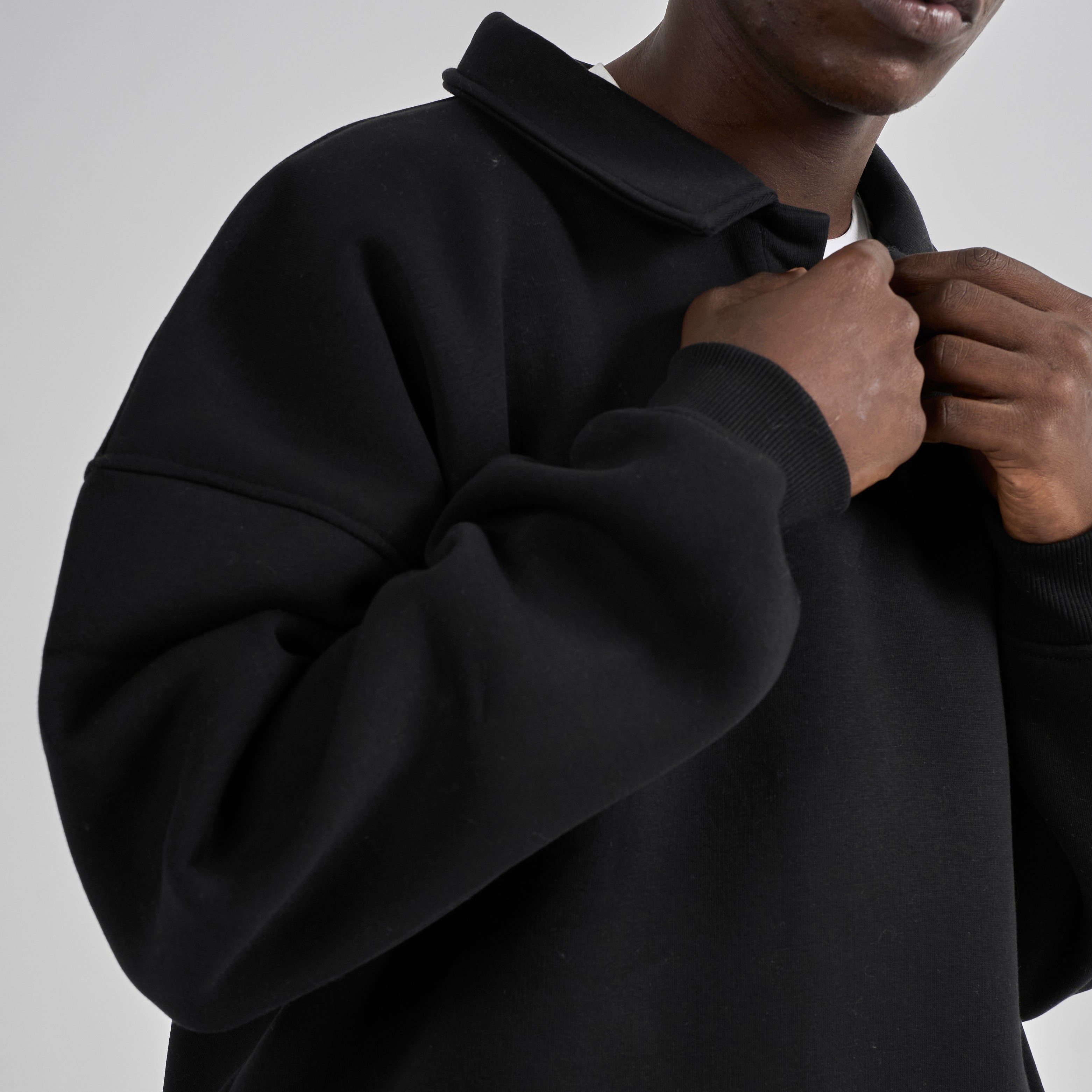 Polo Crewneck - Black