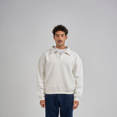 Polo Crewneck - White