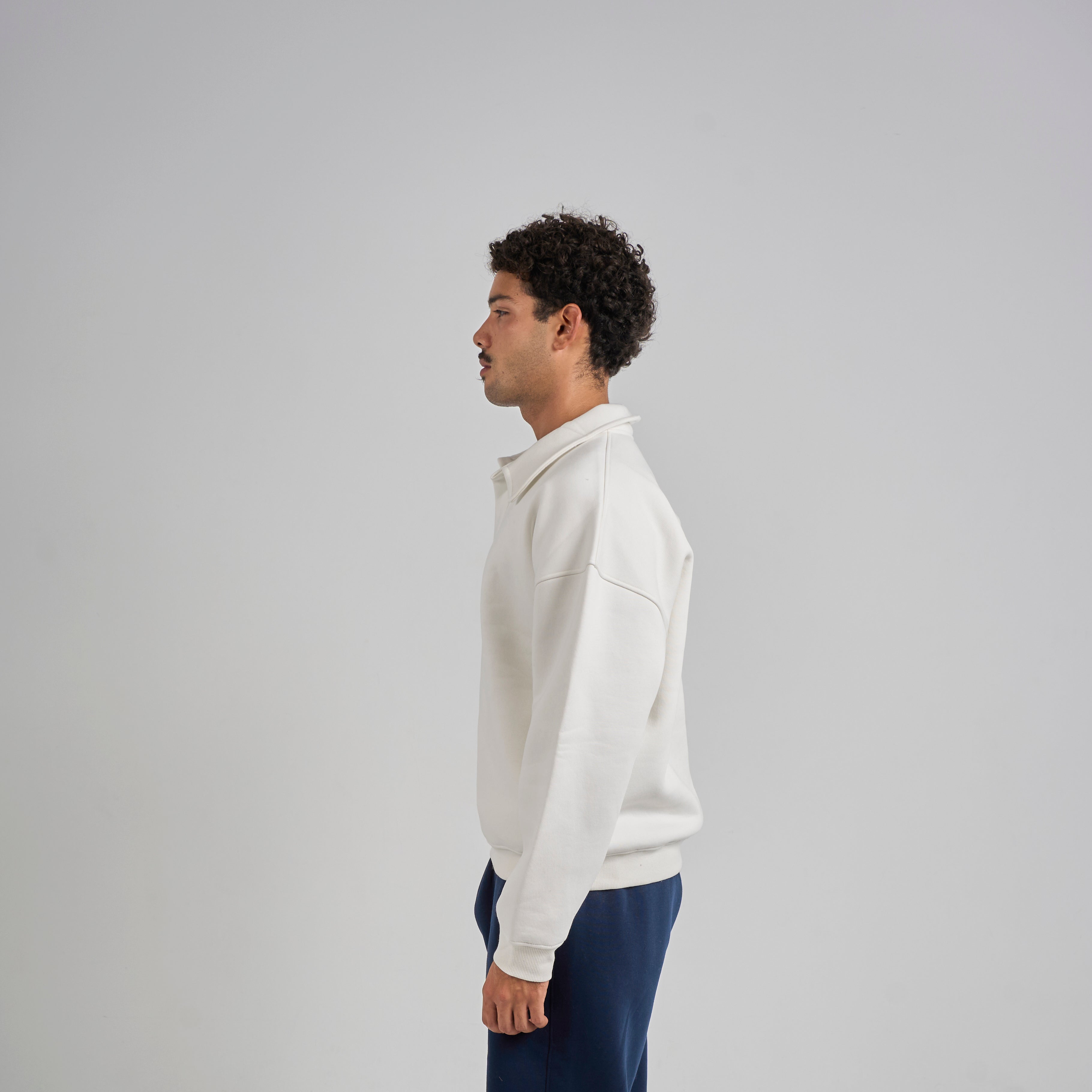 Polo Crewneck - White