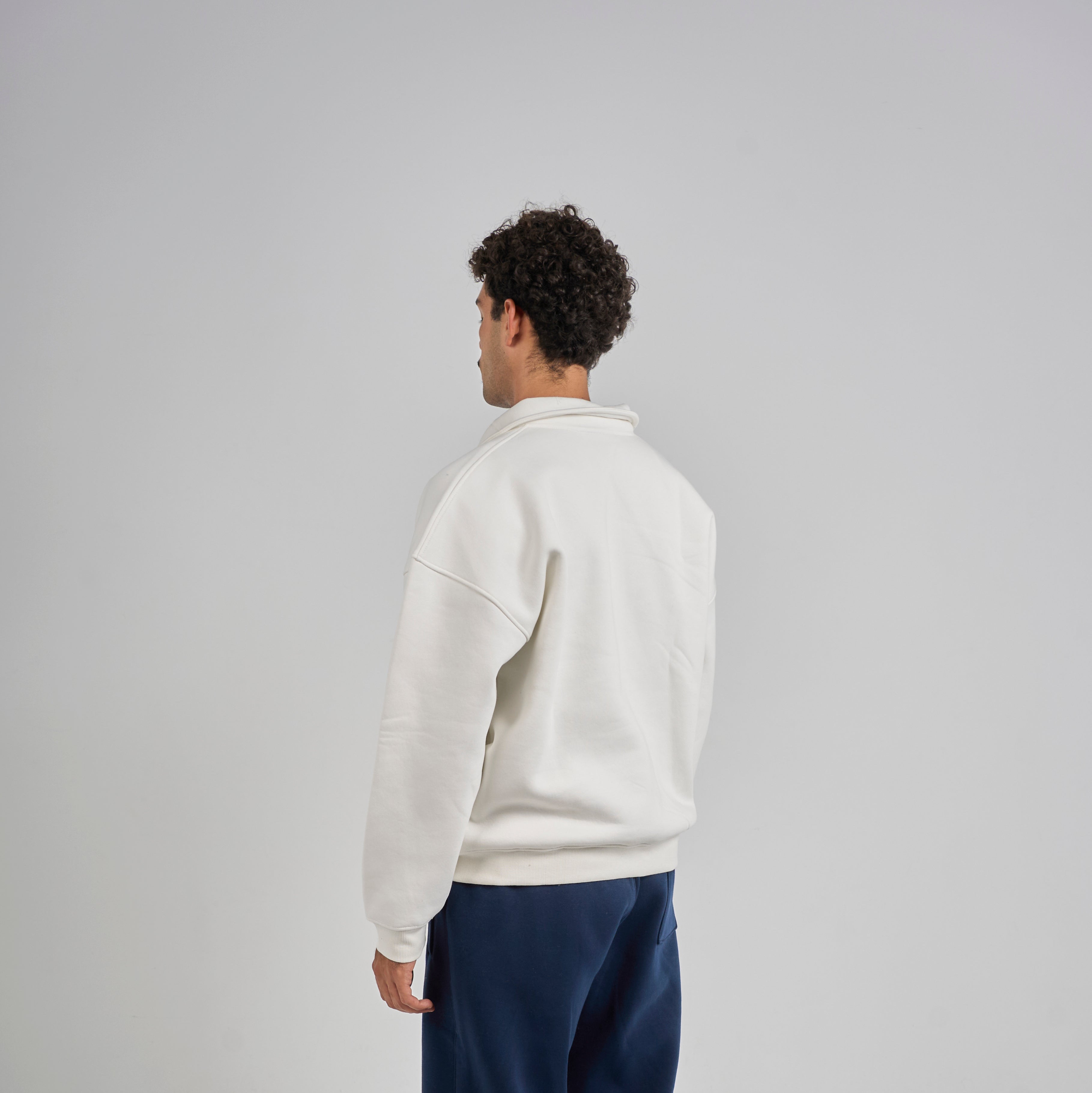 Polo Crewneck - White