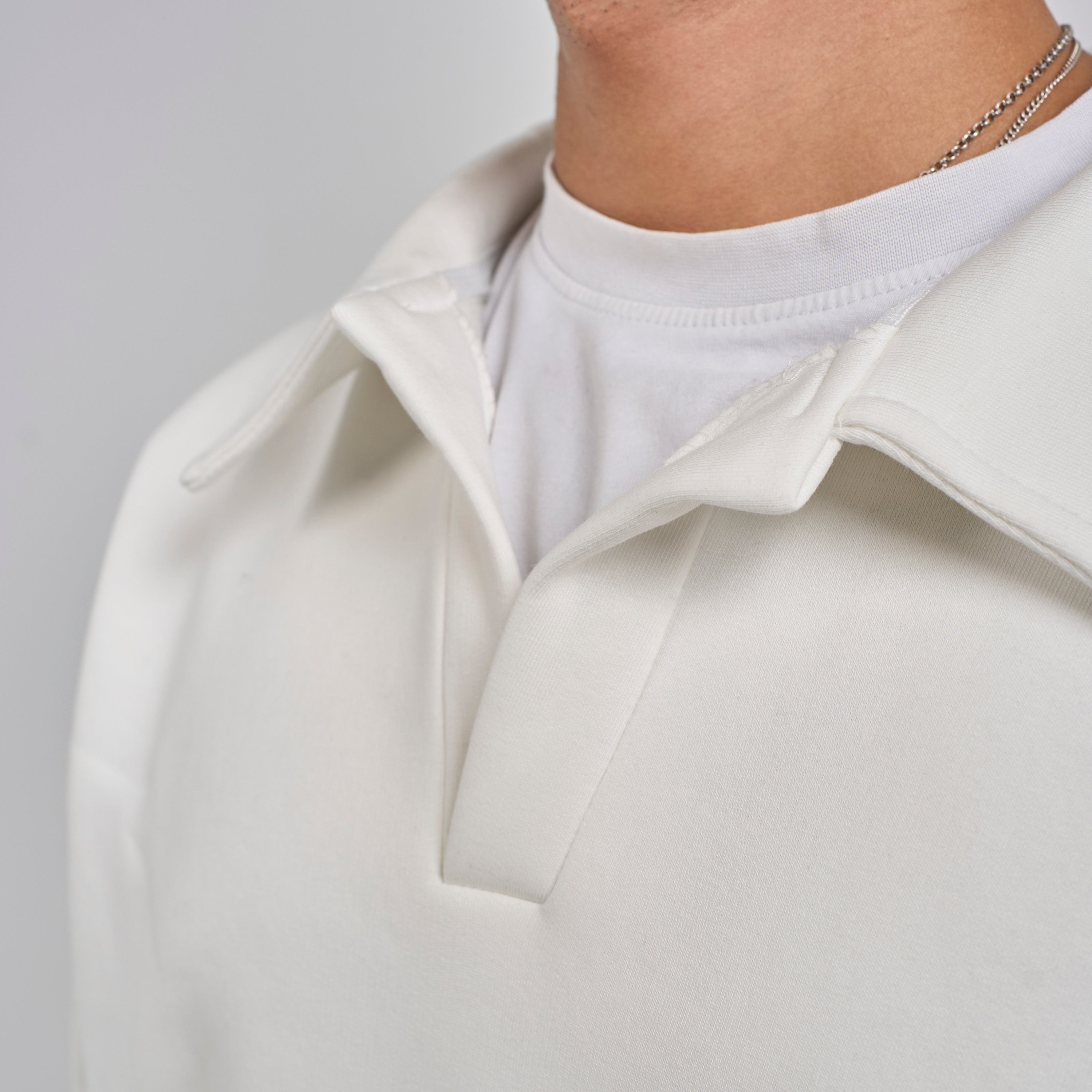 Polo Crewneck - White