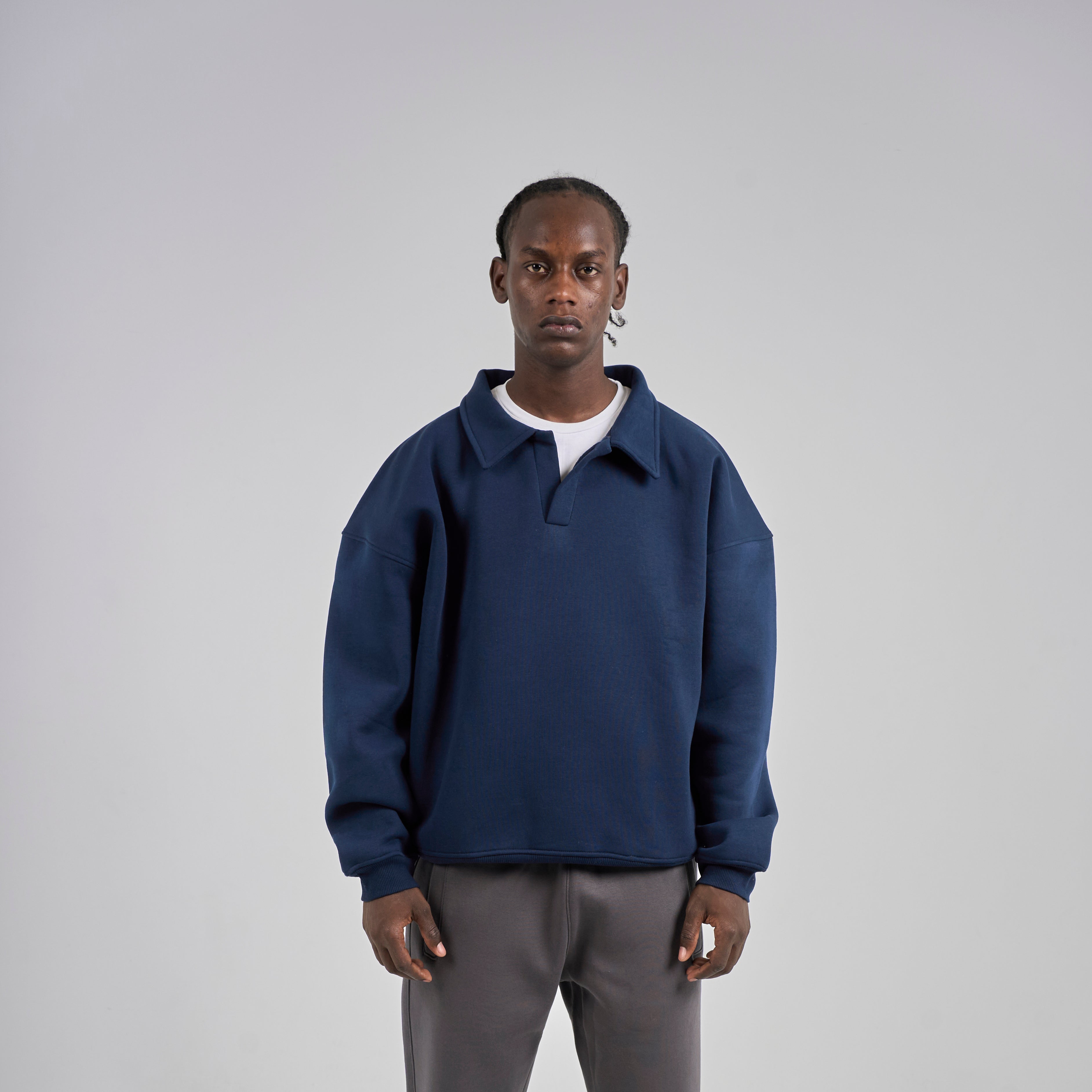 Polo Crewneck - Navy