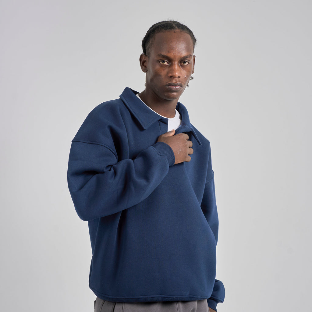 Polo Crewneck - Navy