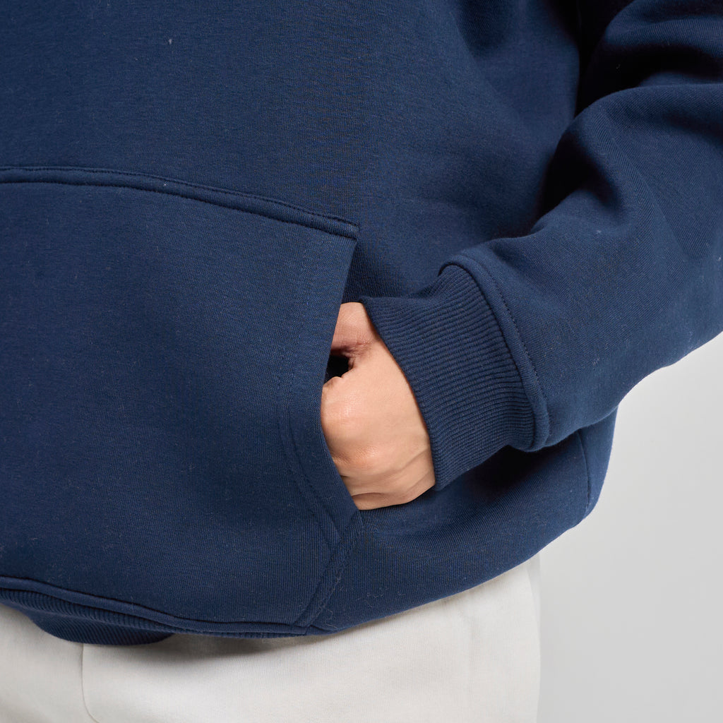 Drop Shoulder Hoodie - Navy