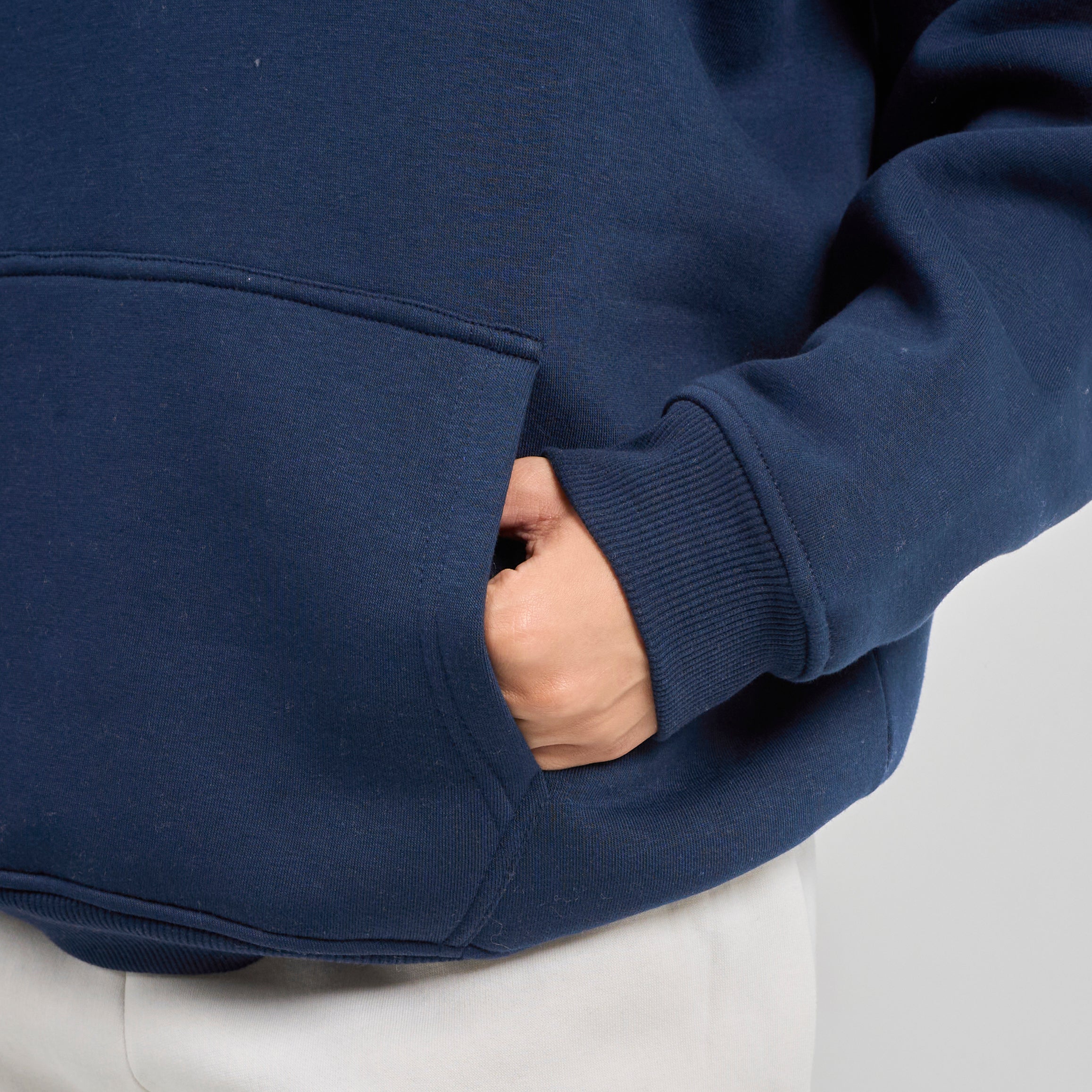 Drop Shoulder Hoodie - Navy