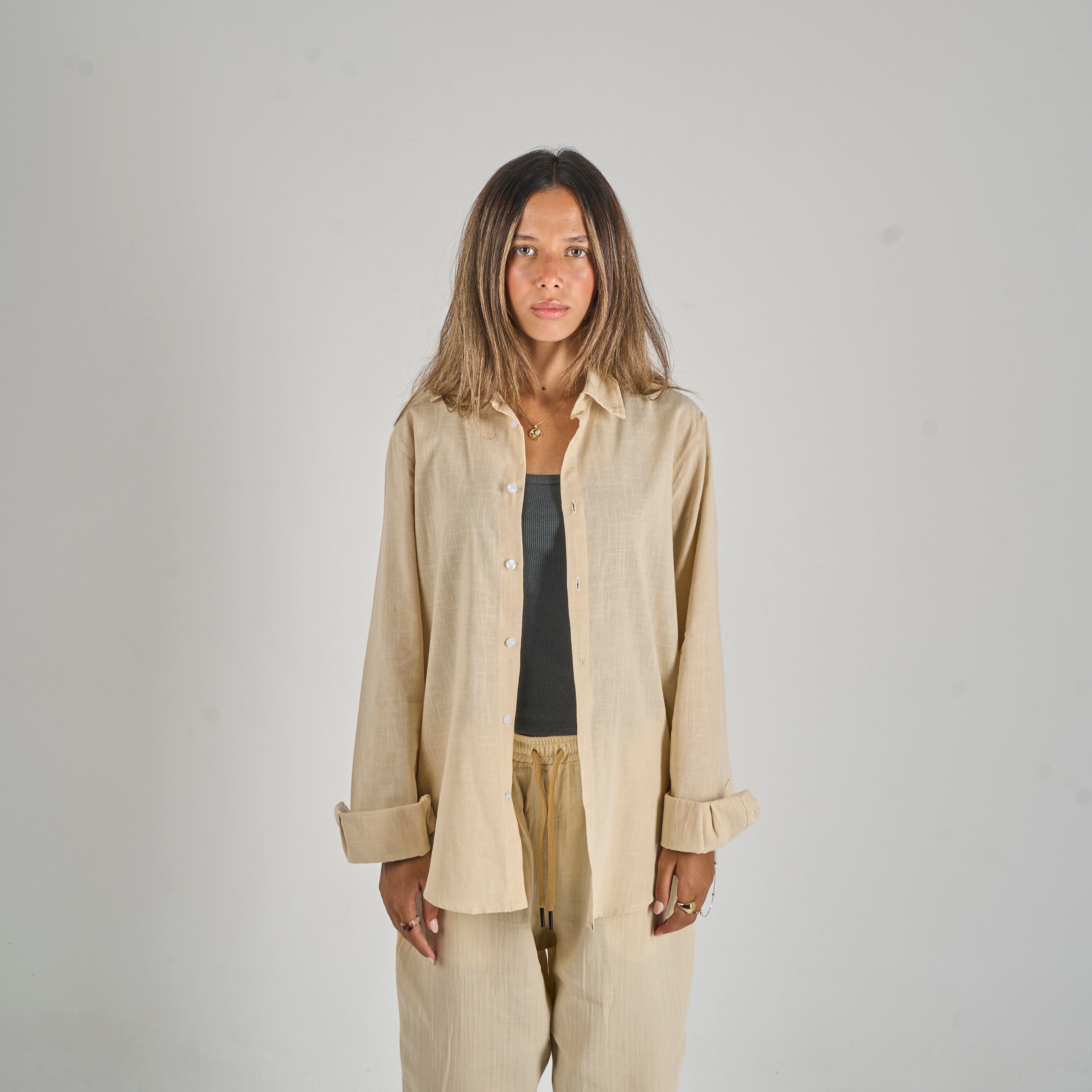 Linen Shirt - Beige