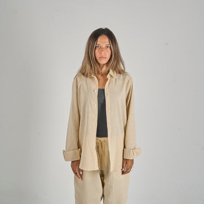 Beige Linen Shirt