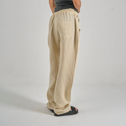 Beige Linen Pants
