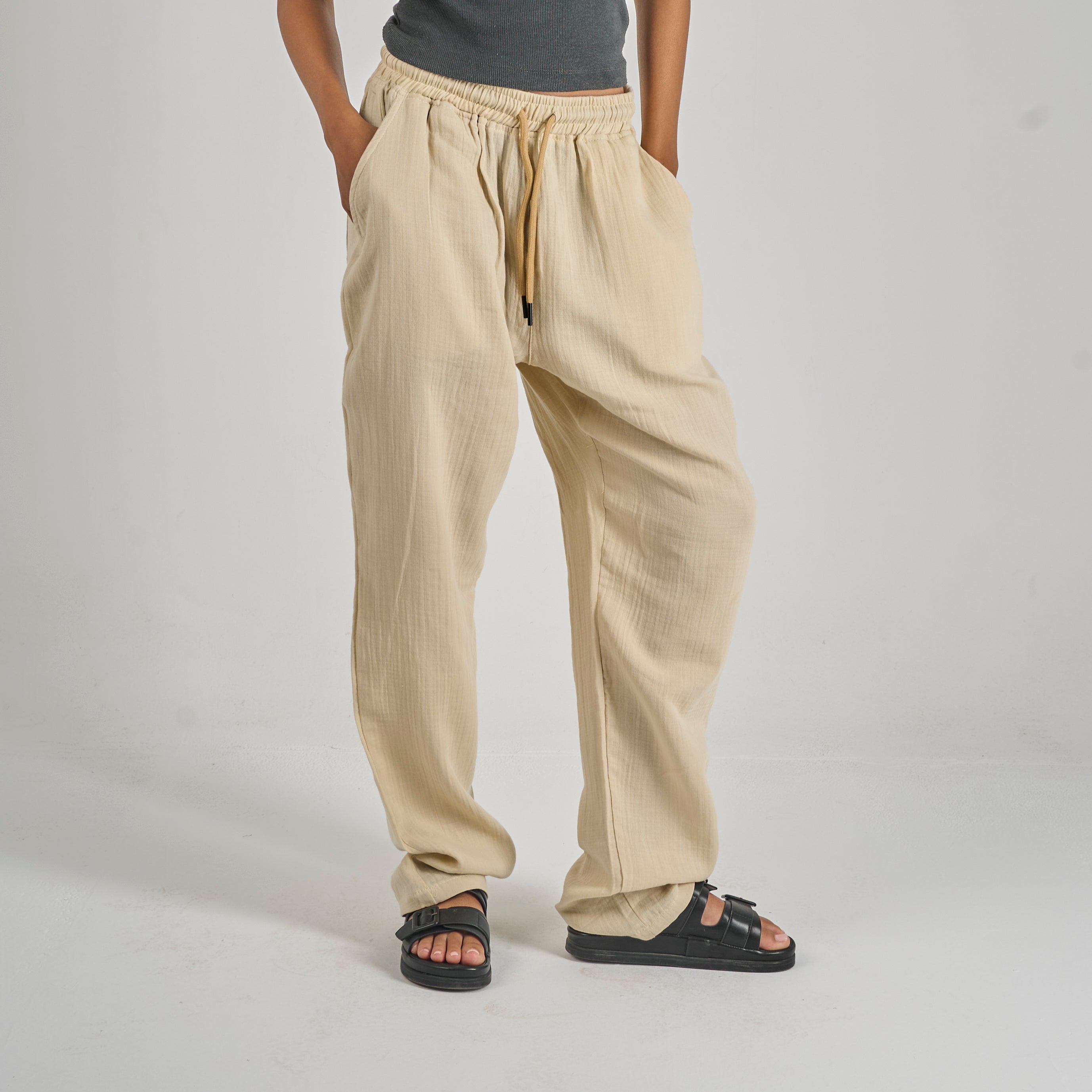 Linen Pants - Beige