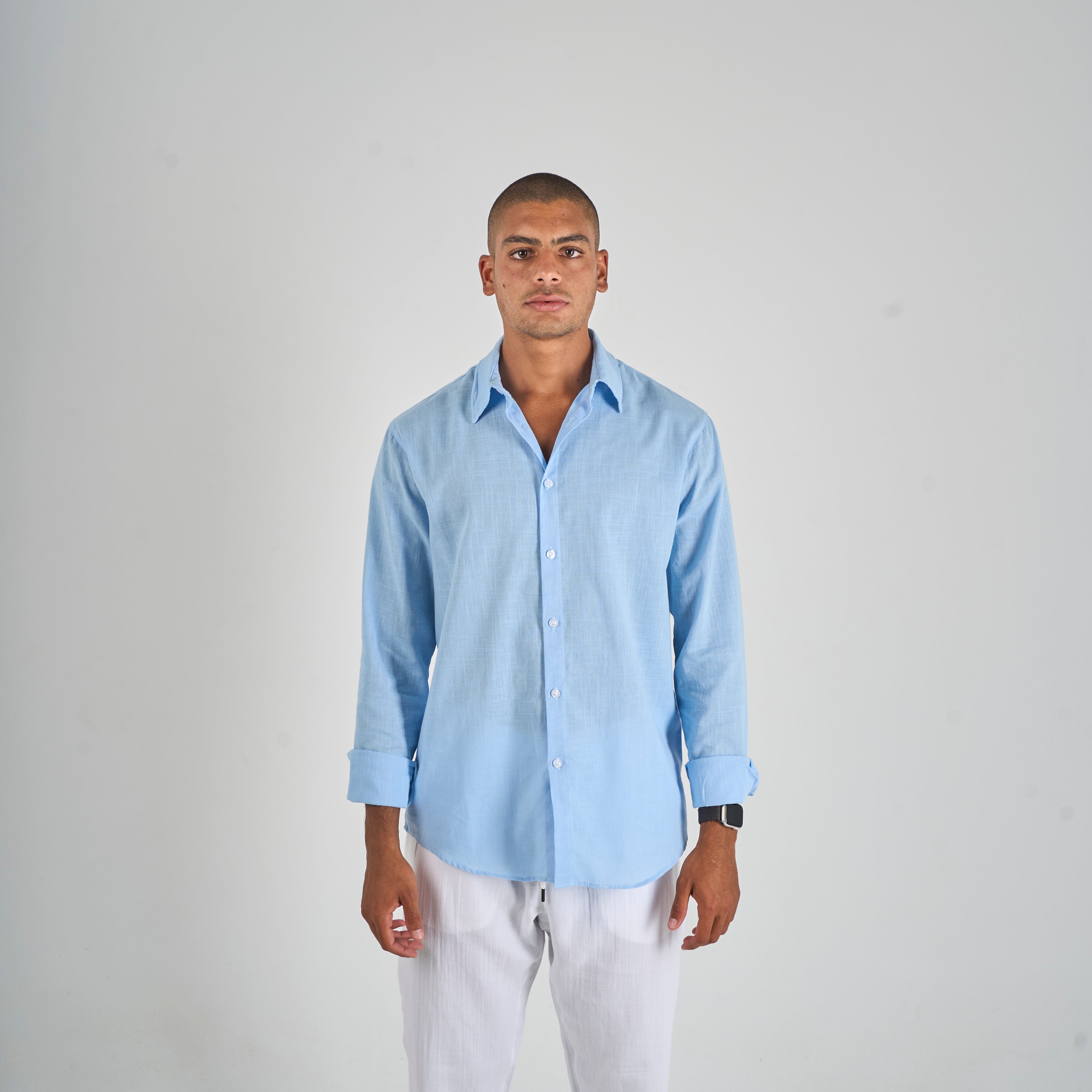 Linen Shirt - Light Blue