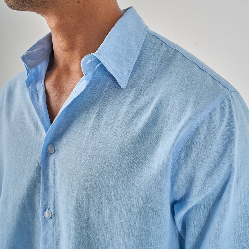 Linen Shirt - Light Blue