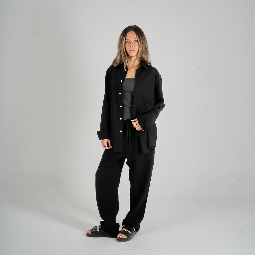 Linen Shirt - Black