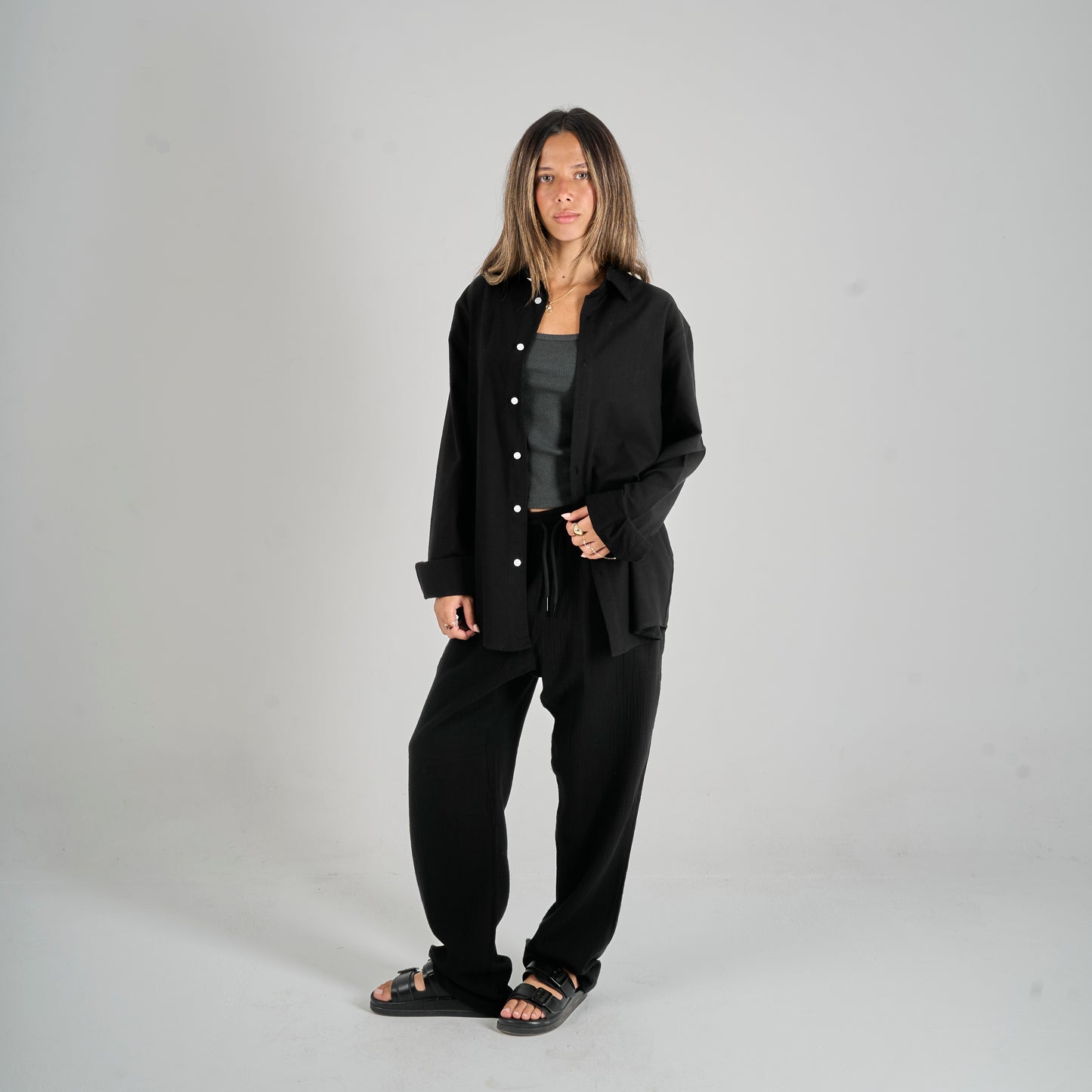 Black Linen Shirt
